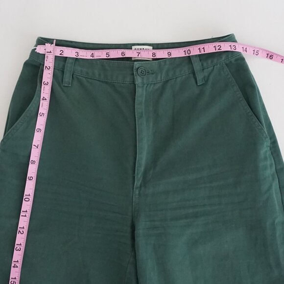 Aritzia Sunday Best Green High Rise Straight Leg 100% Cotton Chino Style Pants 4 - Picture 3 of 13